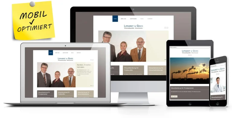 Referenz: Liphardt & Gries GbR Steuerberater · Rechtsanwalt 3 liphardt mockup Der Werbevermittler - Tobias Föllmer