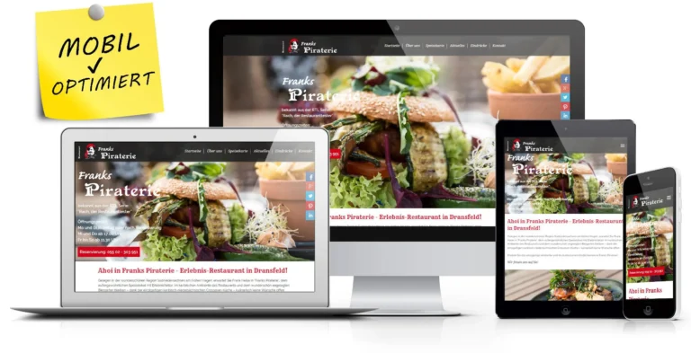 Referenz: Restaurant Franks Piraterie 6 piraterie mockup Der Werbevermittler - Tobias Föllmer