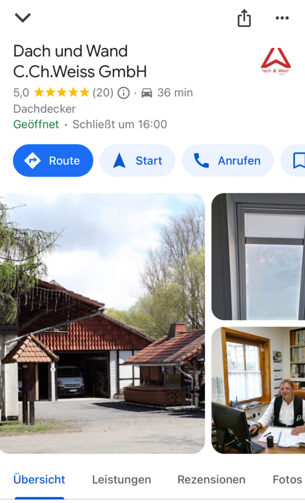 Dach und Wand Google Der Werbevermittler - Tobias Föllmer