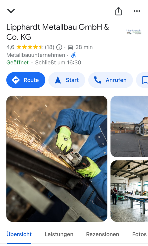 Lipphardt Metallbau Google Unternehmensprofil Der Werbevermittler - Tobias Föllmer