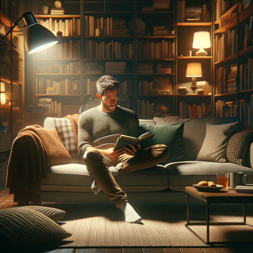 ein Mensch beim lesen eines Buches Der Werbevermittler - Tobias Föllmer