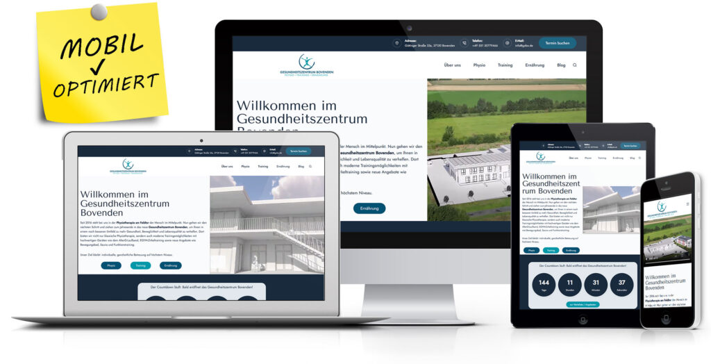 Webseiten erstellen 39 Neue Webseite Gesundheitszentrum Bovenden